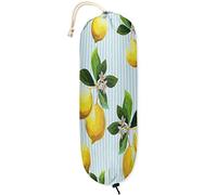 Watercolor Lemon Painting Plastic Bag Holder Wall Mount Plastic Bag Organizer Grocery Bag Storage Dispenser Washable Large Shopping Bags Carrier for Home Kitchen Travelling, 1 Pack