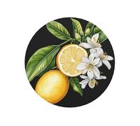 Watercolor Lemons And Jasmine Flowers Round Magnetic Fridge Magnets For Kitchen Durable With Enduring Magnetism