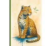 Watercolor Leopard Composition Notebook: Wild Cat Journal for Students Teens Kids and Nature Admirers to Record Notes Daily Reflections and Creative Writing