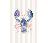 Watercolor Lobster Notebook | Coastal Sea Life Floral Journal | 6x9 College Ruled Notebook, 120 Pages | Ocean-Themed Writing Journal for Beach Lovers