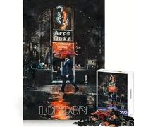Watercolor London by Night Jigsaw 1000 Pieces for Teenagers Reasoning Skill Serene Escape Sharp Cut Thoughtful Gift (38x26cm)
