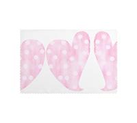 Watercolor Love 12x18 Inch Oil-Resistant Heat-Insulating Placemat Set – 6-Pack For Home, Hotel & Banquet Table Decor – Durable Polyester Fabric With Custom Diy Print Design