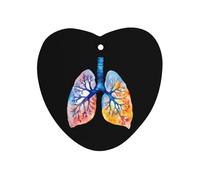 Watercolor Lungs Funny Car Aromatherapy Tablets Air Freshener Hanging Scented Cards for Rooms Bathrooms Wardrobe Love form