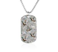 Watercolor Mallard Ducks Pattern Novelty Pendants Necklaces