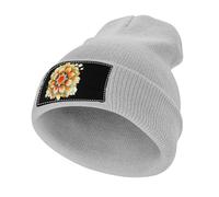 Watercolor Mandalas Men‘s Soft Beanie Hat Winter Warm Slouchy Knit Cuff Cap for Women