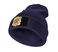 Watercolor Mandalas Men‘s Soft Beanie Hat Winter Warm Slouchy Knit Cuff Cap for Women