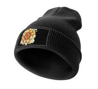Watercolor Mandalas Men‘s Soft Beanie Hat Winter Warm Slouchy Knit Cuff Cap for Women