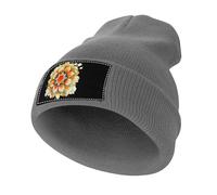 Watercolor Mandalas Men‘s Soft Beanie Hat Winter Warm Slouchy Knit Cuff Cap for Women