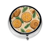 Watercolor Maple Leaf Small Pill Box 3 Compartment Portable Pill Box for Purse Pocket Autumn Leaves Mini Medicine Organiser for Daily Vitamin Fish Oil Storage