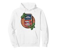 Watercolor Mediterranean Food Collage Pullover Hoodie