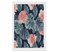 Watercolor Monstera Pattern 5D Diamond Painting Kits for Adults DIY Full Round Drill Diamond Art with Complete Tools Beginner Friendly Craft for Stress Relief, Home Wall Decor And Gift Idea 8"x12"
