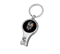 Watercolor Moon Dream Catcher Personalized Nail Clippers for Fingernails Metal Fingernail Cutter Gift for Adults