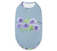 Watercolor Morning Glory Pets Shirt Vest Cute Dog Tank Top Soft Sleeveless T-Shirt for Puppy Kitty Cats 2XL