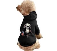 Watercolor Music Monkey Dog Hoodie Shirts Pet Clothes for Small Puppy Cat Costume L
