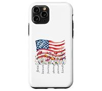 Watercolor National Flag Wildflowers Free Brave Case for iPhone 11 Pro