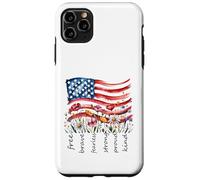 Watercolor National Flag Wildflowers Free Brave Case for iPhone 11 Pro Max