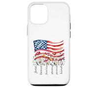 Watercolor National Flag Wildflowers Free Brave Case for iPhone 12/12 Pro