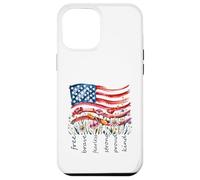 Watercolor National Flag Wildflowers Free Brave Case for iPhone 12 Pro Max