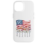 Watercolor National Flag Wildflowers Free Brave Case for iPhone 14