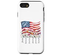 Watercolor National Flag Wildflowers Free Brave Case for iPhone SE (2020) / 7/8