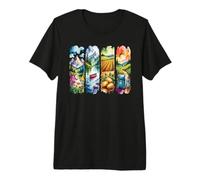 Watercolor Nature Adventure Farm Scenery Art Premium T-Shirt