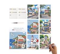 Watercolor Notebook, 12 Colours, Portable Case with Brush, Fine Art Material for Beginners | For Home, Travel, Sketching, Outdoor, Ceramic, Mural, Study