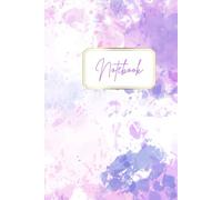 Watercolor Notebook - 6x9 Lined Journal | 100 Page Softcover Writing Notebook with Purple & Pink Abstract Cover: Elegant pastel watercolor notebook ... journaling, writing, note-taking, or gifting