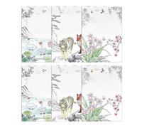 Watercolor Notebook for Beginners | 6 Sketch Sheets - Chinese Painting Book with Aesthetic Illustrations - For Children Teenagers Beginners Artists Art Home School Travel