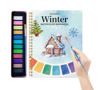 Watercolor Notebook, Materials for Crafts Coloring with Paints | Watercolor Kit with Brush, for Boys and Girls, Beginners, Home, Classroom, Travel, Party, Birthday, Journals and Exercises