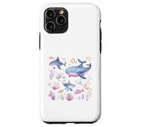 Watercolor Ocean Whale Shark Fish Coral Scene Case for iPhone 11 Pro