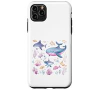 Watercolor Ocean Whale Shark Fish Coral Scene Case for iPhone 11 Pro Max