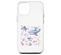 Watercolor Ocean Whale Shark Fish Coral Scene Case for iPhone 12/12 Pro