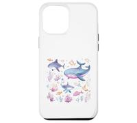 Watercolor Ocean Whale Shark Fish Coral Scene Case for iPhone 12 Pro Max