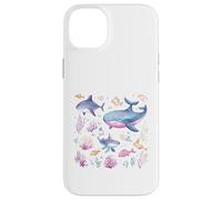 Watercolor Ocean Whale Shark Fish Coral Scene Case for iPhone 14 Plus