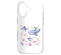 Watercolor Ocean Whale Shark Fish Coral Scene Case for iPhone 17