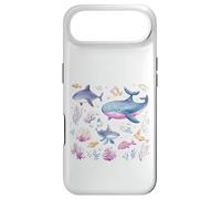 Watercolor Ocean Whale Shark Fish Coral Scene Case for iPhone Air