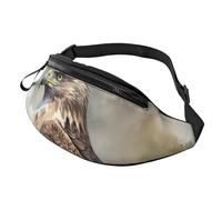 Watercolor Of Hawk Fanny Pack Waist Bag For Men Women, Lightweight Adjustable Belt Bag Fashion Hip Bum Bag For Travel Hiking Running