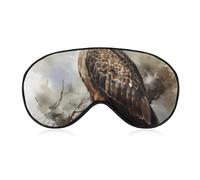 Watercolor of Hawk Sitting in The Tree Sleep Mask, Ultra Soft Eye Mask for Sleeping with Adjustable Strap, Comfortable Lightweight Blindfold Eyeshade, Total Blackout Eye Cover for Night Sleep Travel O
