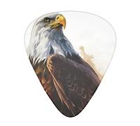 Watercolor of Hawk Sitting in The Tree The guitar pick, for acoustic, electric, bass guitars - natural touch, 12 pack, multi-color.