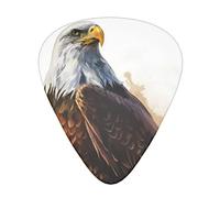 Watercolor of Hawk Sitting in The Tree The guitar pick, for acoustic, electric, bass guitars - natural touch, 12 pack, multi-color.