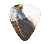 Watercolor of Hawk Sitting in The Tree The guitar pick, for acoustic, electric, bass guitars - natural touch, 12 pack, multi-color.
