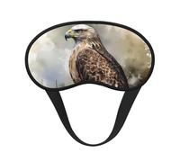 Watercolor of Hawk Sleep Mask for Women Girls Men Soft Comfortable Eye Mask with Adjustable Strap Blackout Eye Sleep Shade Cover for Travel Yoga Nap Shift Work