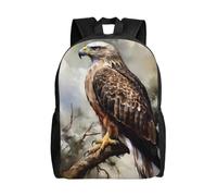 Watercolor Of Hawk Travel Laptop Backpack Waterproof Lightweight Cute Backpack For Women Men Casual Daypack