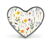 Watercolor Outdoor Flowers Printed Round Brooch A Must Have Accessory for Trendy Women Ideal for Valentine's Day Birthday Graduation