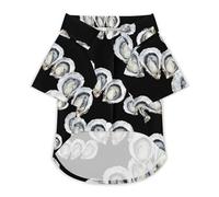 Watercolor Oysters Dog Shirt for Dogs & Cats Breathable Short Sleeve Pet T-Shirt Lightweight Dog Summer Tops XS