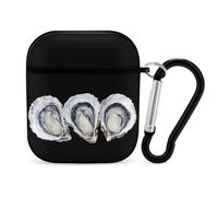 Watercolor Oysters Headphone & Earphone Cases Compatible with Airpod 1&2 Scratch-Resistant PC Protective Cover with Keychain Black-style
