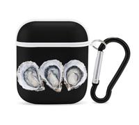 Watercolor Oysters Headphone & Earphone Cases Compatible with Airpod 1&2 Scratch-Resistant PC Protective Cover with Keychain White-style