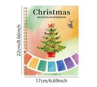 Watercolor Paint Book for Adult - Art Kit Supplies, Coloring Workbook 12 Colors | Portable Lightweight Sketchbook for Beginners Teens Professional Learning Home School Travel Art Class Practice Paper