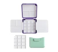 Watercolor Paint Box with Brush Washing Bucket for Artist Student Watercolour Oil Acrylics Gouaches Painting Travel Painting Case