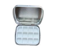 Watercolor Paint Case Leakproof Lid 12 Well Metal Box Mixing Tray For Watercolour Oil Acrylics Gouaches Paints Portable Case